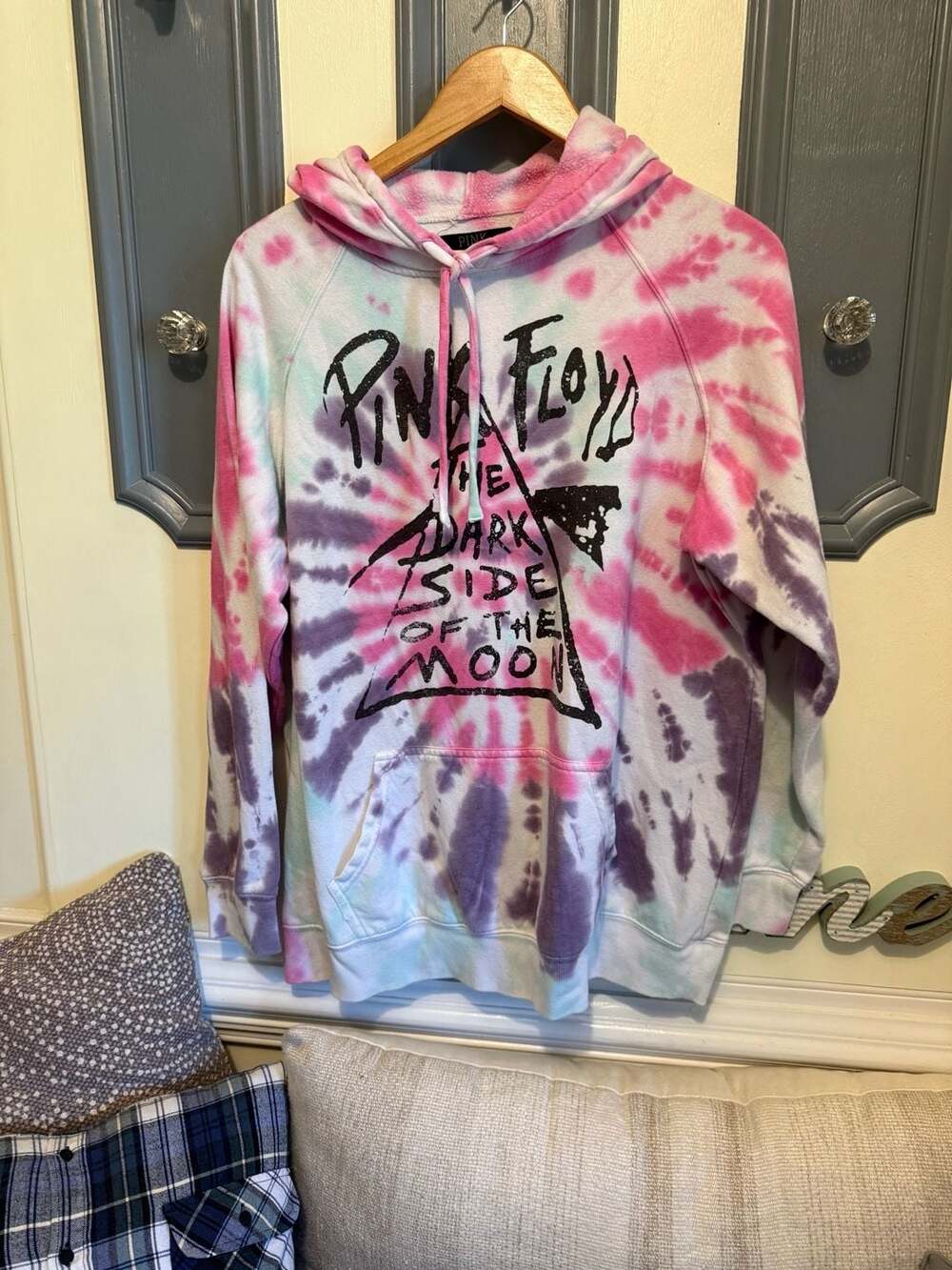 Pink Floyd The Dark Side of the Moon Hoodie Size 1 Tie Dye